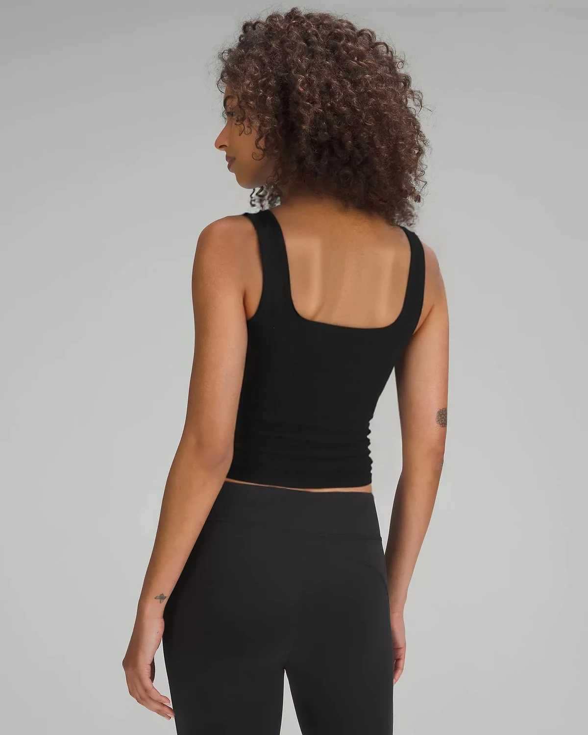 Seamless square-neck shockproof fitness yoga sports tank , 2-in-1, styled view