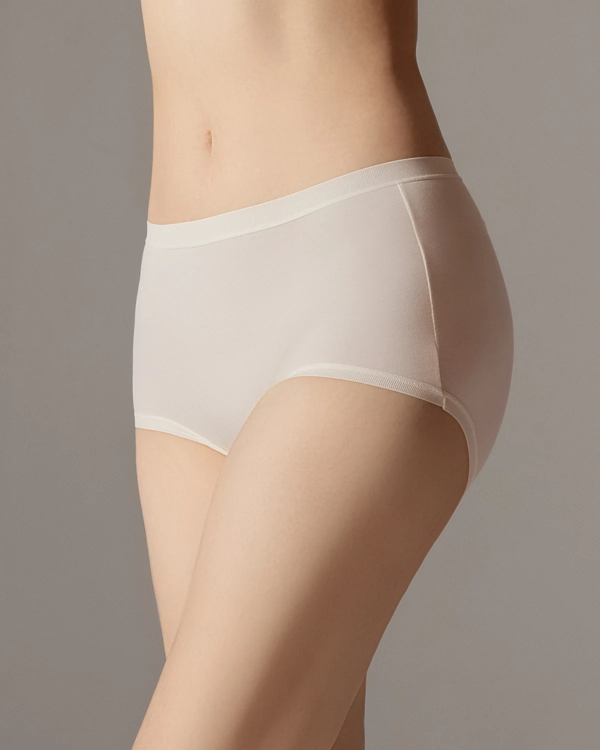 100S cotton skin-friendly barely-there mid-rise women's briefs, styled view