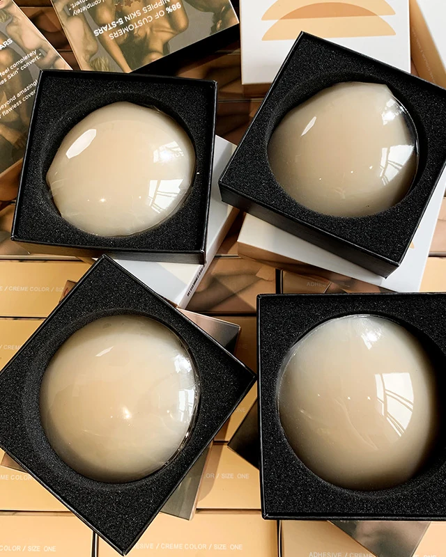 Naturally conforming ~ invisible silicone nipple covers , bridal bridal, styled view